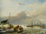 Andreas Schelfhout View of Dordrecht painting